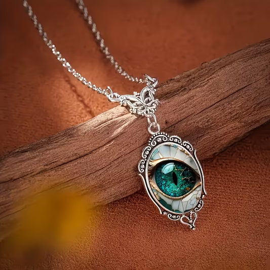 Mystic Emerald Gaze Heirloom Pendant