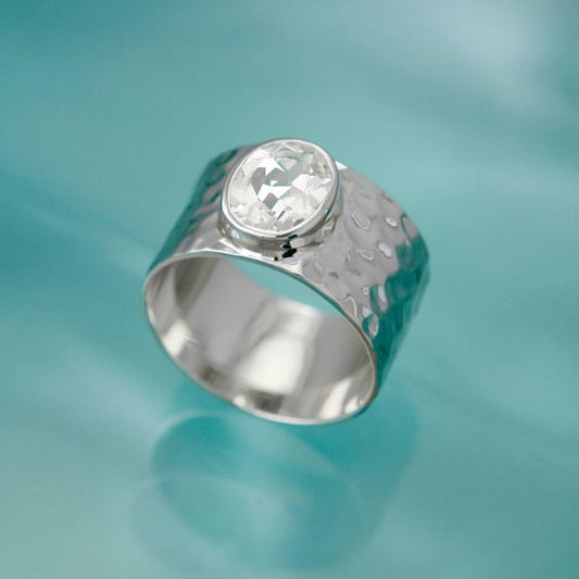 Anillo Vintage de Plata con Circonita Blanca