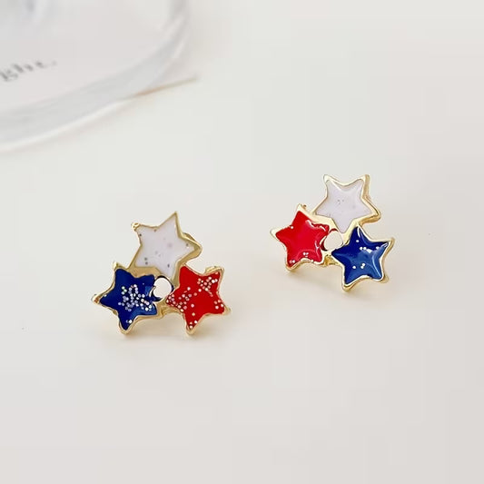 Timeless Liberty Star Stud Earrings