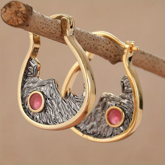 Bohemian Red Mountain Peak Earrings