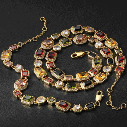 Bold Stainless Steel Mens Luxury Necklace Bracelet