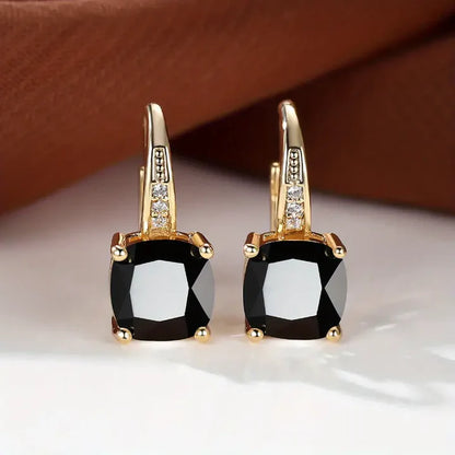 Pendientes Aro de Piedra Preciosa Mística en Oro