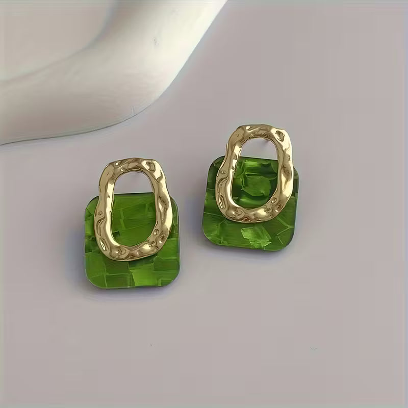 Vintage Geometric Stud Earrings