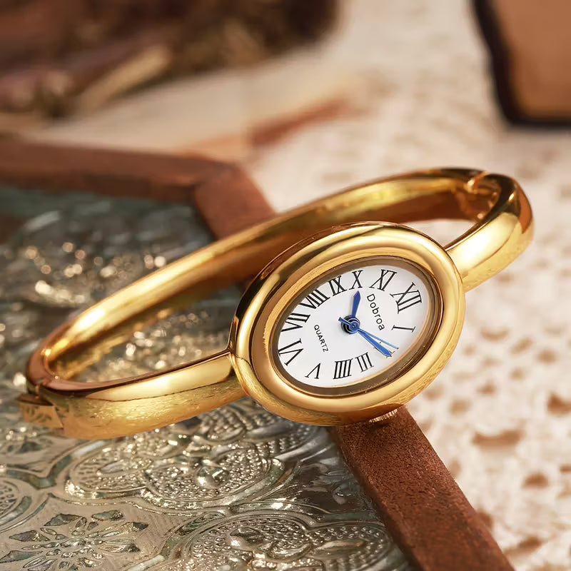 Rose Gold Oval Elegance Watch