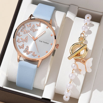 Elegant Belt Watch For Women Diamond Dial Quartz Timepiece