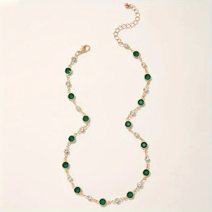 Collar colgante verde esmeralda
