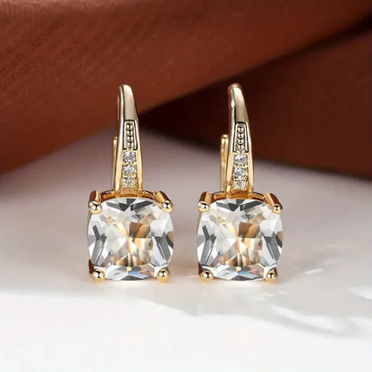 Pendientes Aro de Piedra Preciosa Mística en Oro