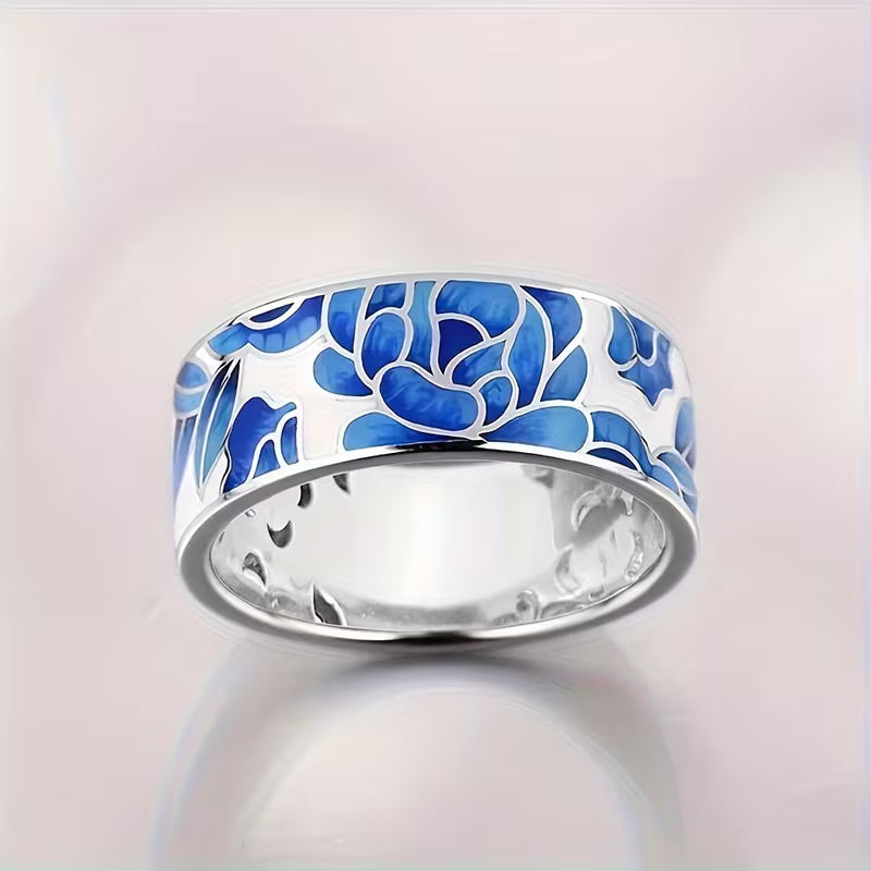 Azure Blossom Heirloom Band