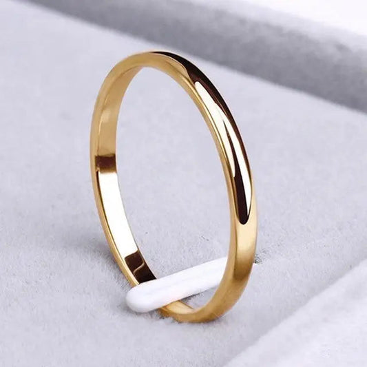 Oferta 1+1: Anillo sencillo de oro y plata