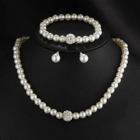 Pearl beaded jewelry set