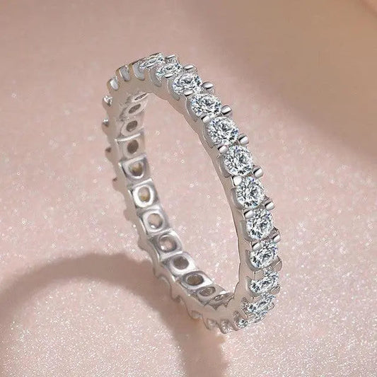 1+1 Offer: Silver Ring with Zirconia Inlay