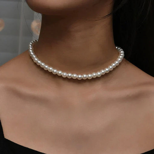 Collar clásico de perlas