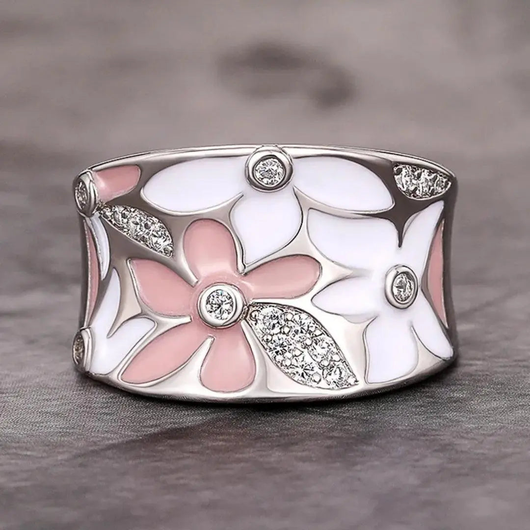 1+1 Offer: Vintage hand-painted crystal ring