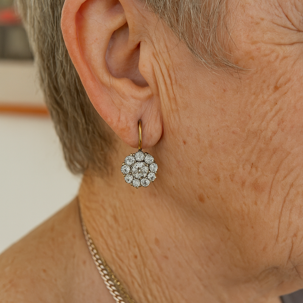 Pendientes vintage Edelstein en oro