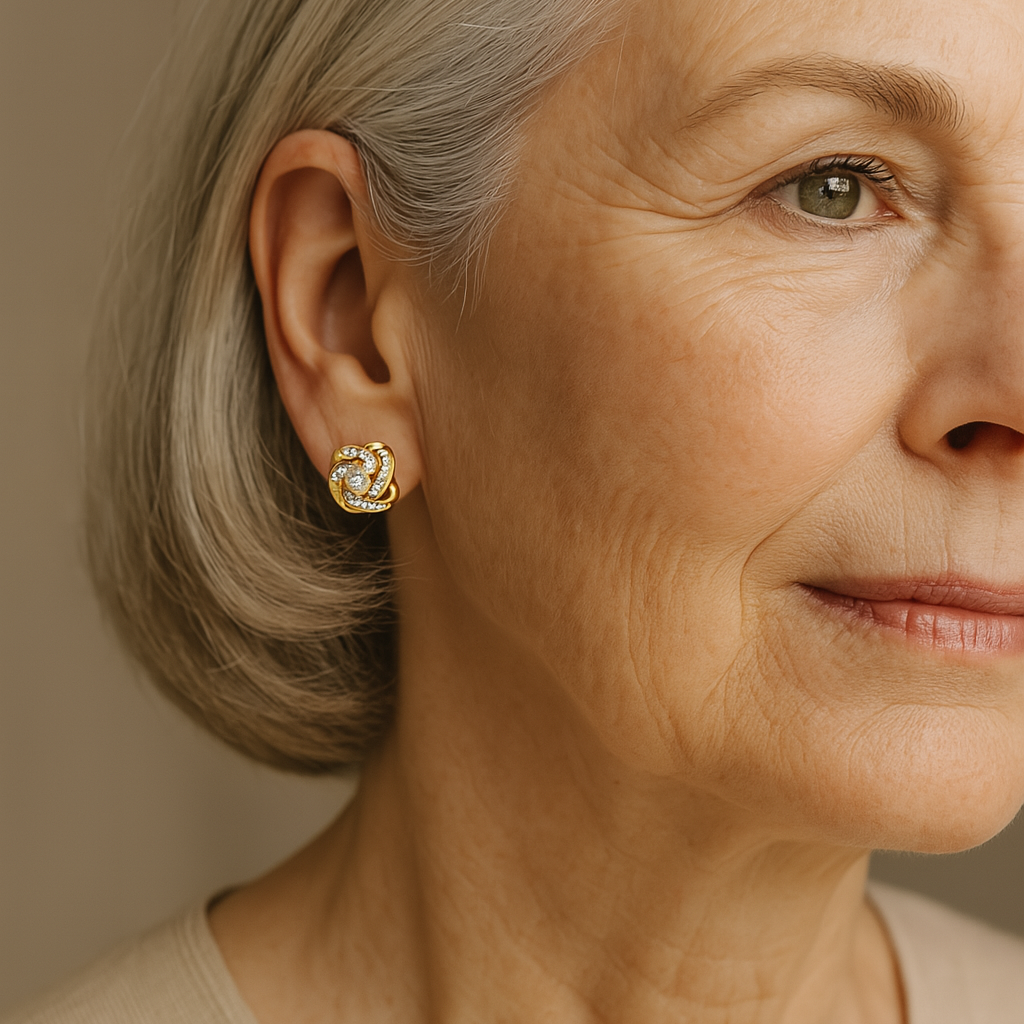 Pendientes Cruz Espiral de Flor