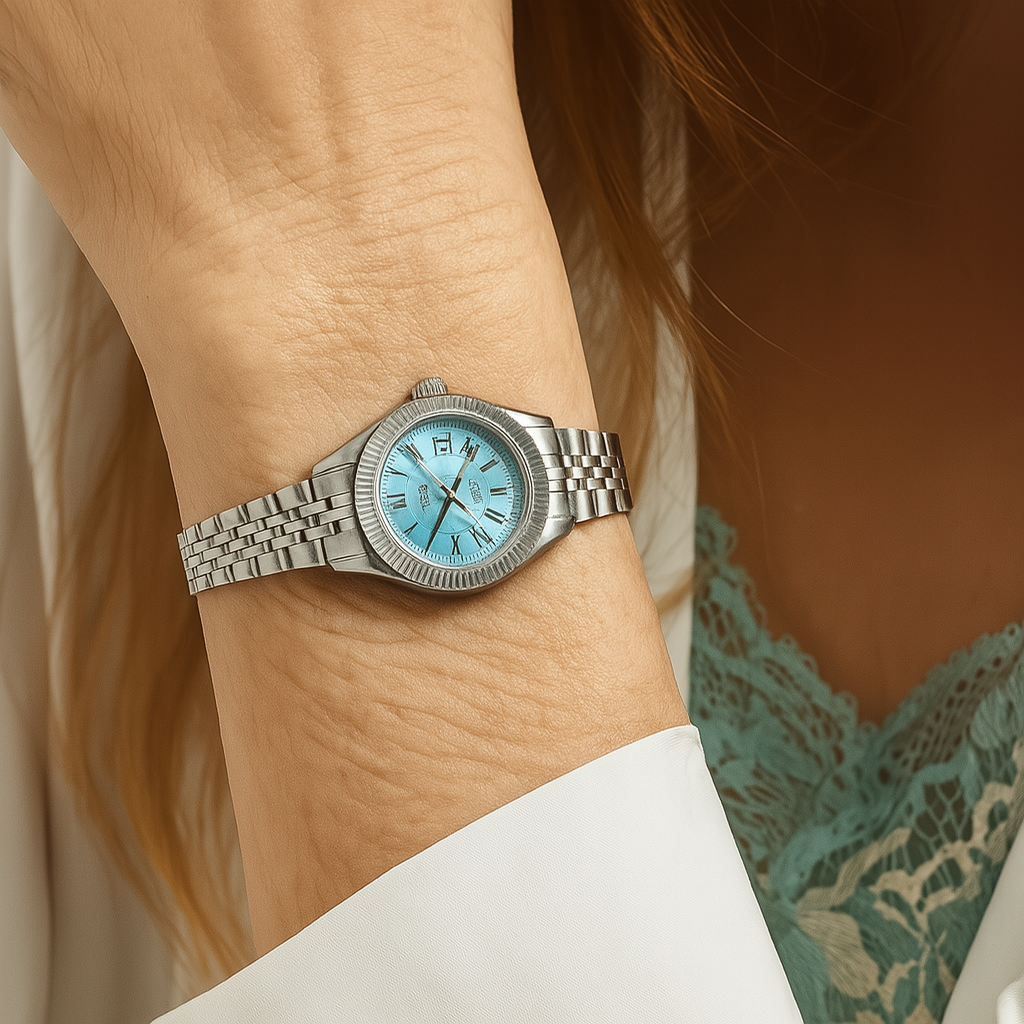 Reloj de vestir de cuarzo con esfera luminosa para mujer, elegante para el día a día