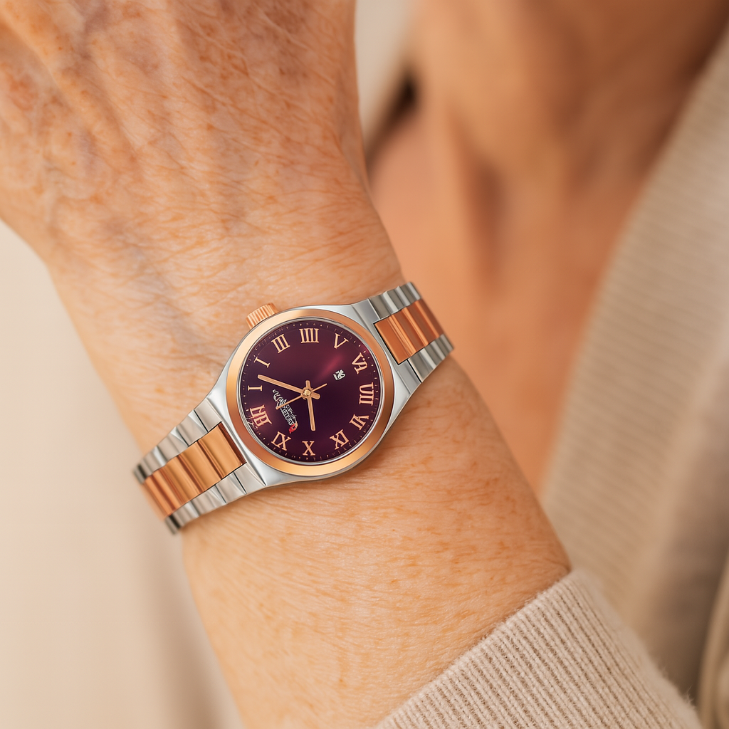 Elegantní minimalistické dámské hodinky s římskými číslicemi