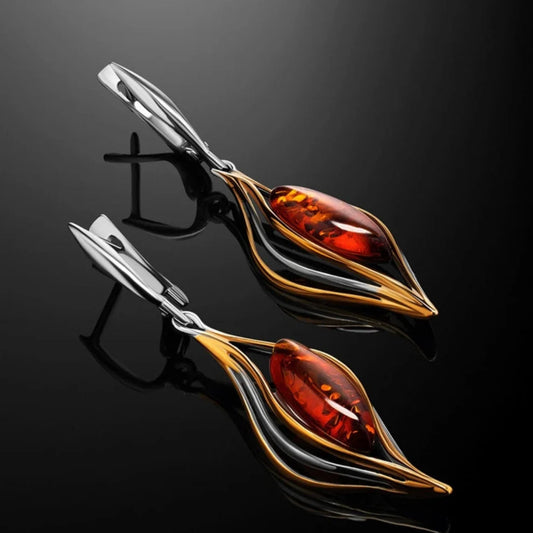 Vintage náušnice Červená poušť