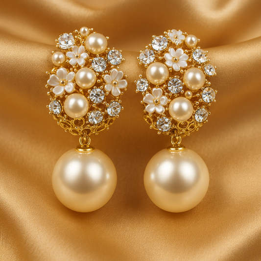 Luxe Classic Pearl Earrings