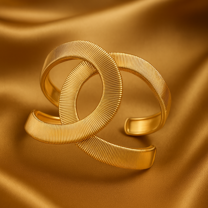 エレガントなダブルゴールデンブレスレット