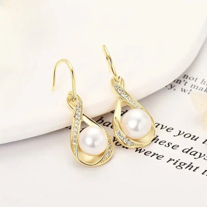 Pendientes de Perla Dorados
