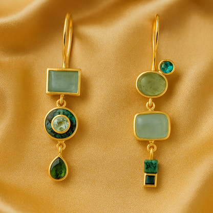 Classic Vintage Green Earrings