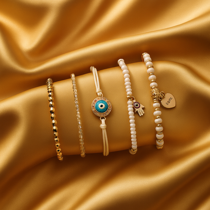 Komplet zapestnic Hamsa