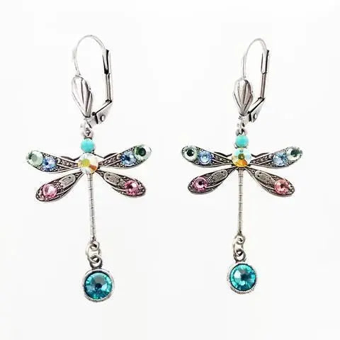 Modern Dragonfly Carved Earrings