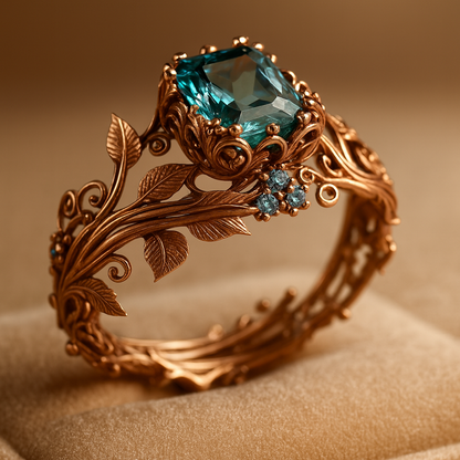 Nature Glow Green Crystal Ring