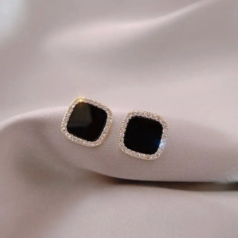 Timeless Onyx & Diamond Earrings