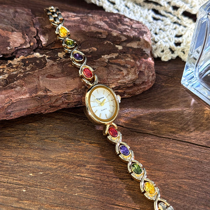 Elegant Diamond Oval Watch For Timeless Sophistication