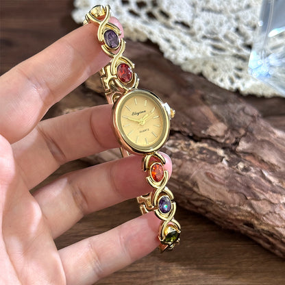 Elegant Diamond Oval Watch For Timeless Sophistication
