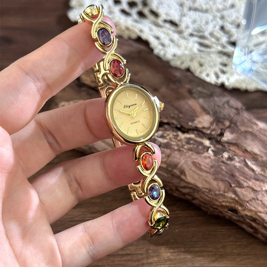 Elegant Diamond Oval Watch For Timeless Sophistication