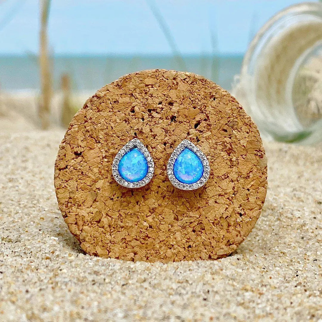 オパール＆シルバーイヤリング