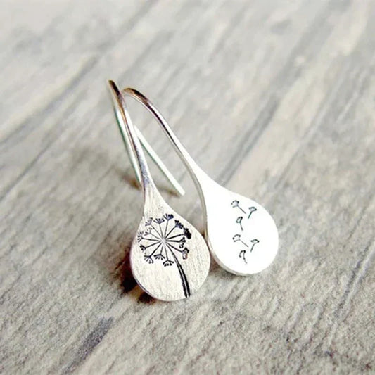 Pendientes flor vintage en plata