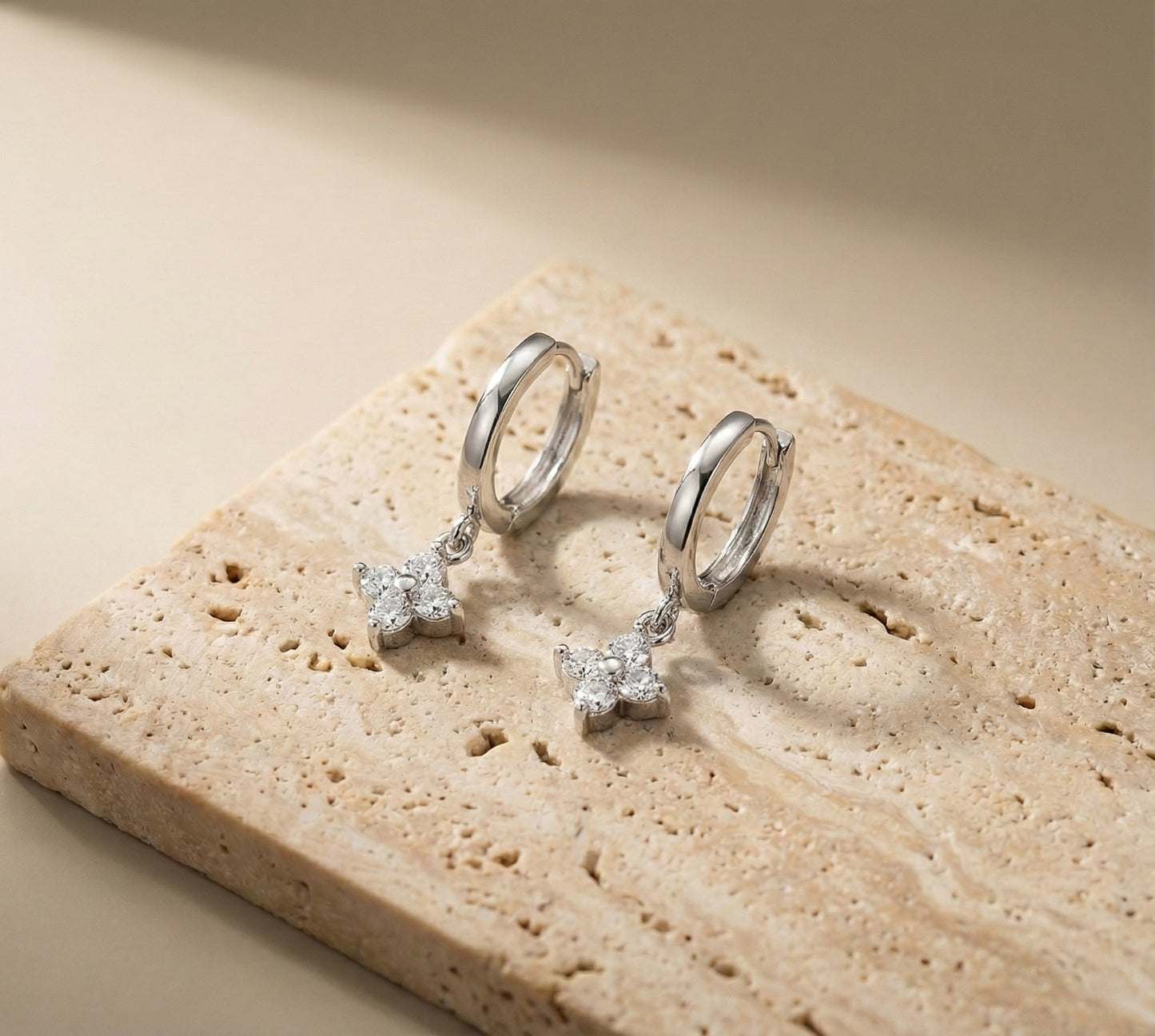 Petal Gleam Elegance Hoops