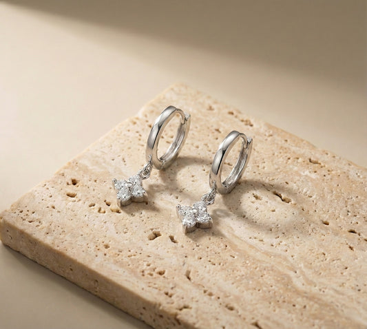 Petal Gleam Elegance Hoops