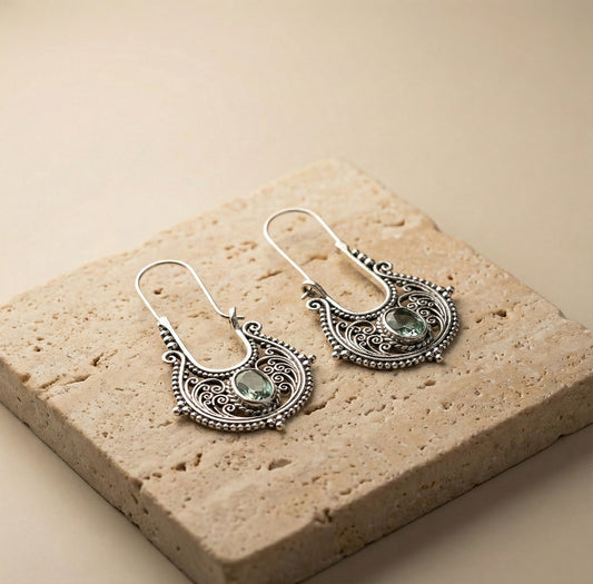 Regal Filigree Midnight Earrings