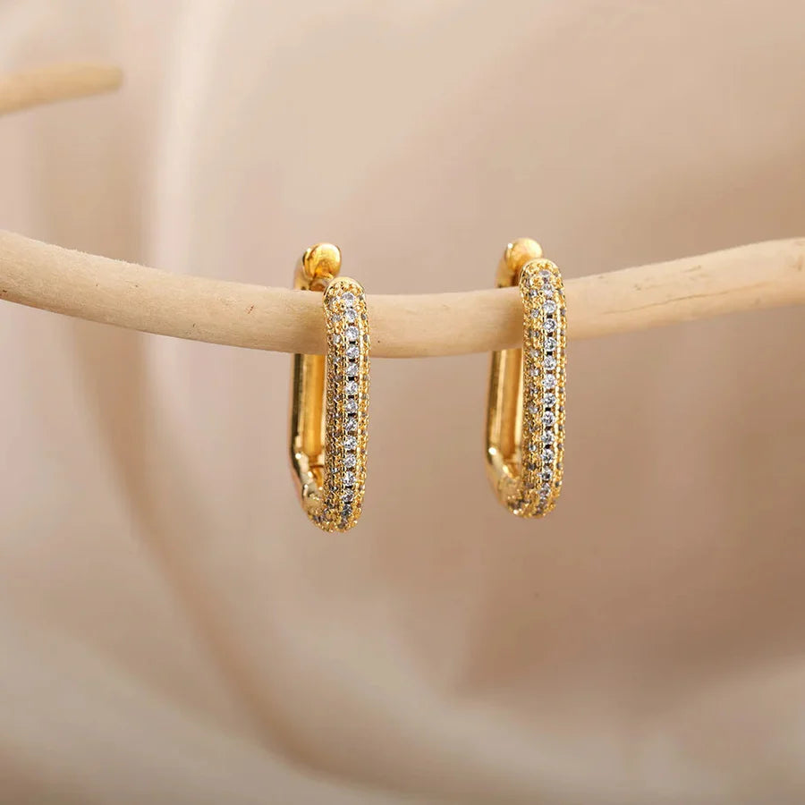 Valerie | Square and Circular Earrings