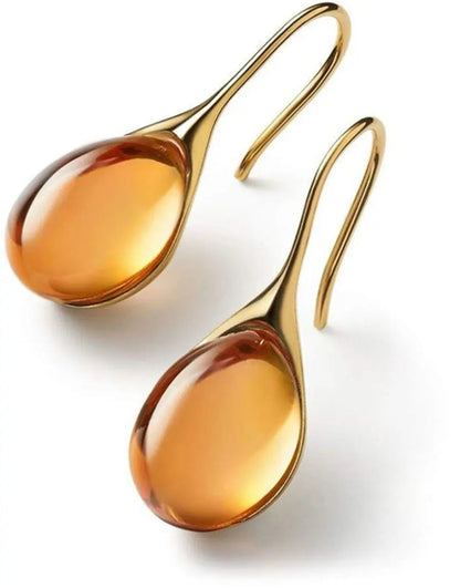 1+1 Offer: Crystal drop earrings in gold and silver