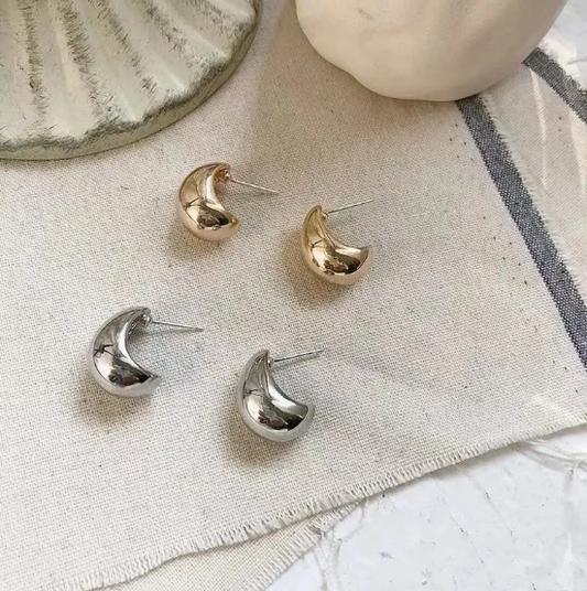 Irregular Metal Drop Earrings