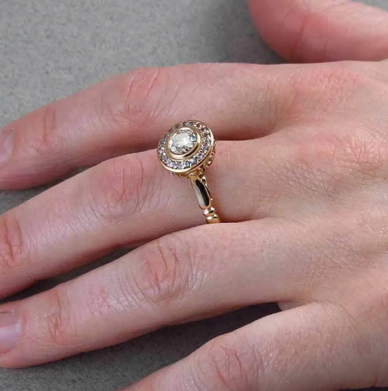 ゴールドマイクロインレイリング