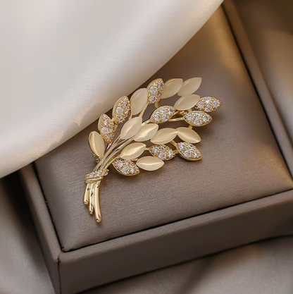 Graceful Laurel Bloom Brooch