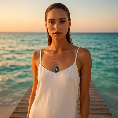 Lagoon | necklace in labradorite