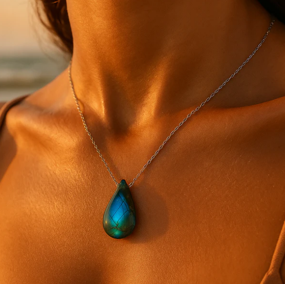 Lagoon | necklace in labradorite