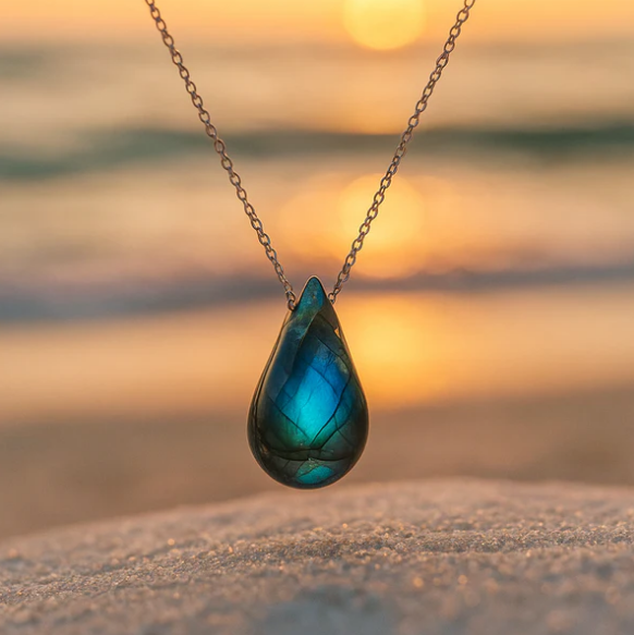 Lagoon | necklace in labradorite