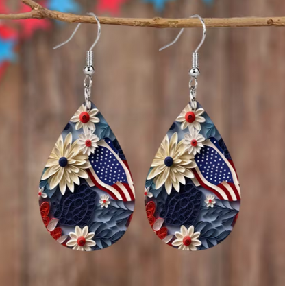 Garden of Liberty Heirloom Teardrop Earrings