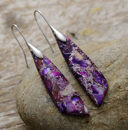 Pendientes Bohemios de Piedra Emperador