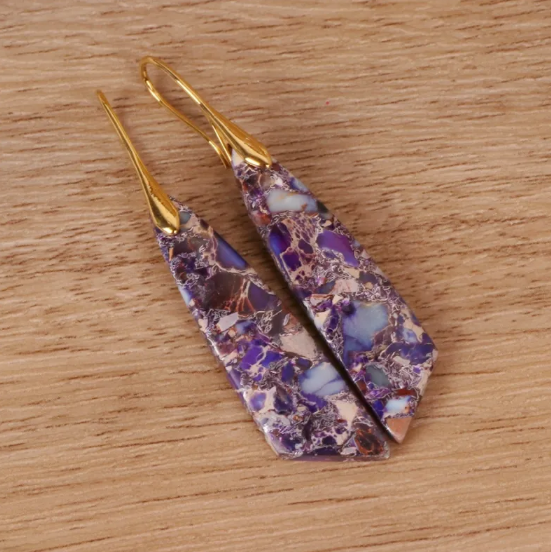 Pendientes Bohemios de Piedra Emperador