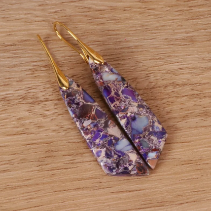 Pendientes Bohemios de Piedra Emperador